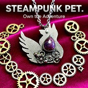 Love Steampunk? Love Dogs? Love Purple??? Here you go! Unique Pet Lover Necklace